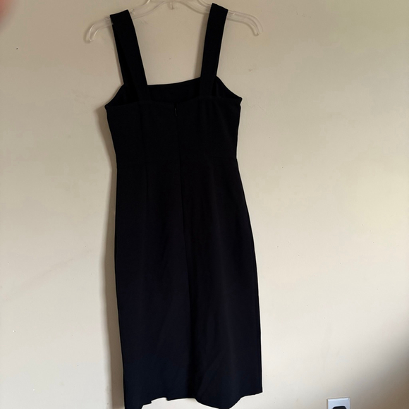 Women's Chelsea28 Black Square Neck Midi Dress XS - Picture 11 of 14